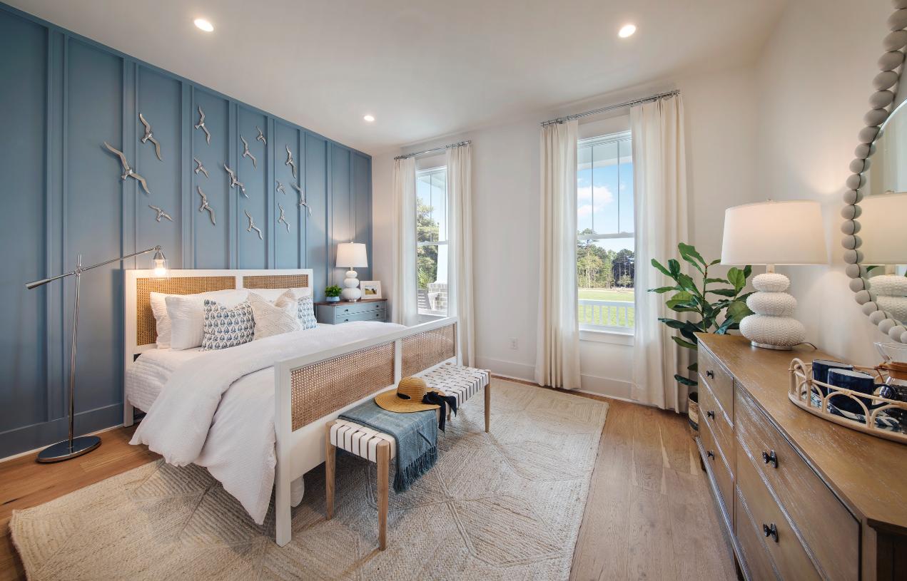 Secondary bedroom with bright natural light