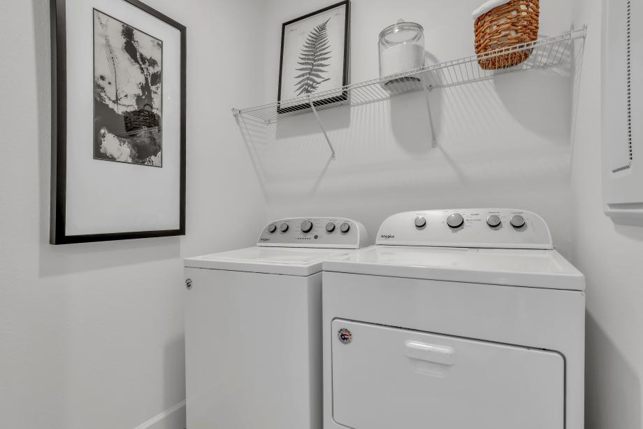 Well-appointed laundry room