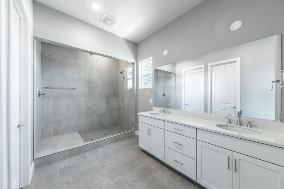 Spa-like primary bathroom