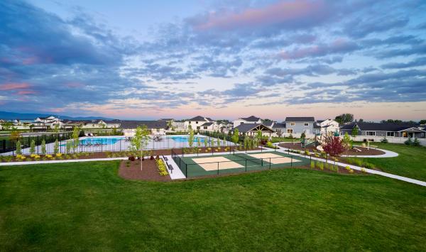 Pickleball courts and pool