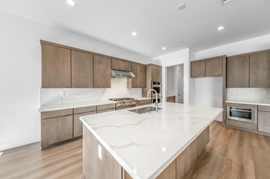 Well-equipped kitchen with beautiful cabinets and ample countertop space