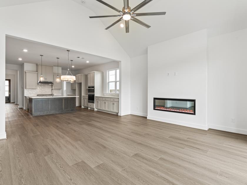 Ample countertop and cabinet space for additional storage