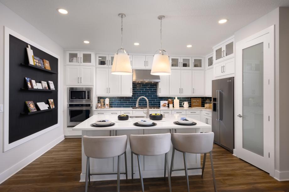 Gourmet kitchen with ample storage space