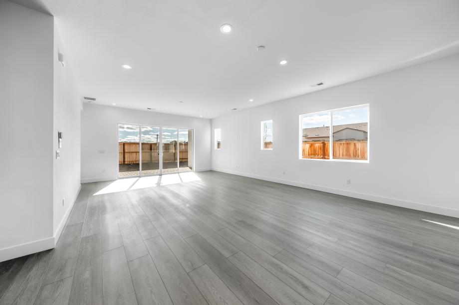 Open-concept great room with ample natural light