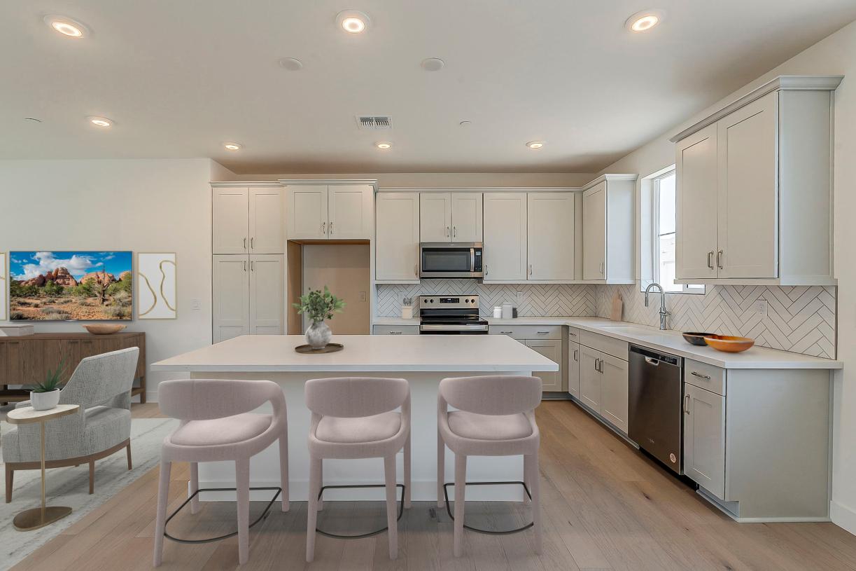 Beautiful kitchen with upgraded cabinets and spacious island
