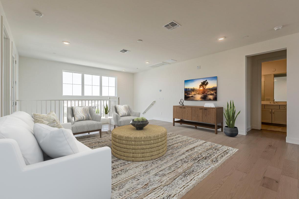 Great room with open floor plan layout
