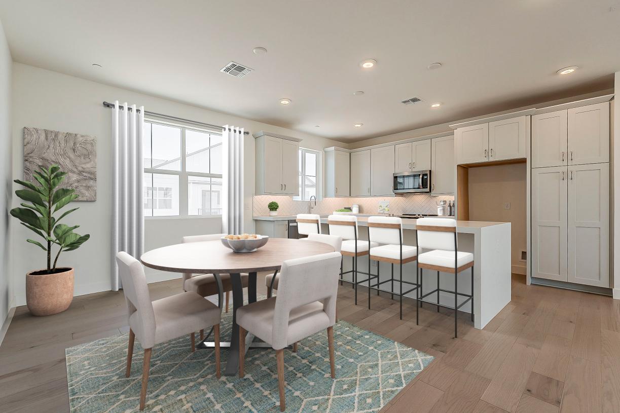 Beautiful kitchen with cozy dining area
