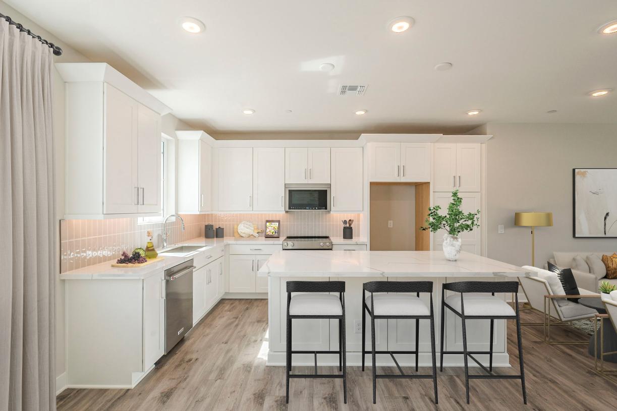 Beautiful kitchen with upgraded cabinets and spacious island