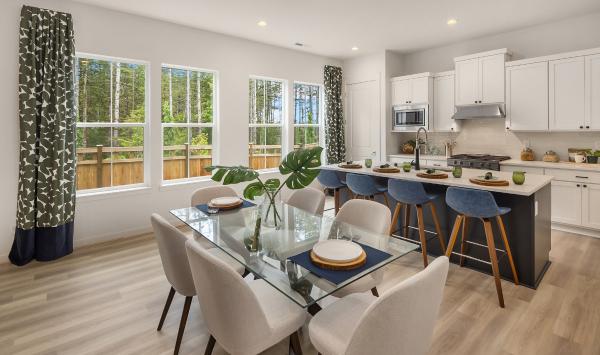 Kitchen and casual dining area