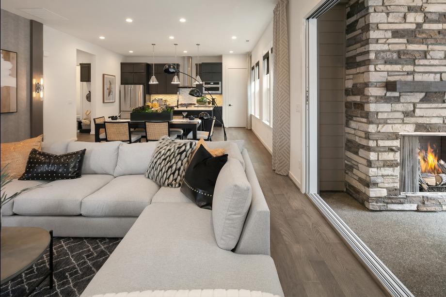 Seamless indoor-outdoor living from the great room to covered patio