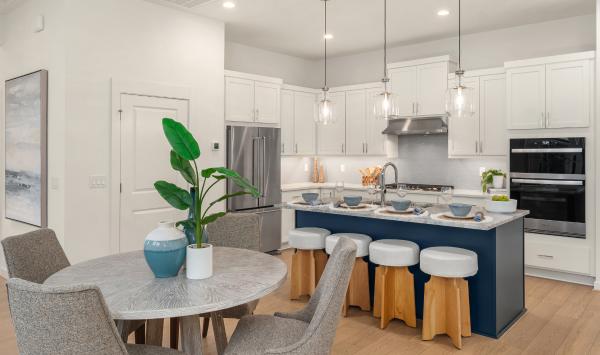 Kitchen and casual dining area