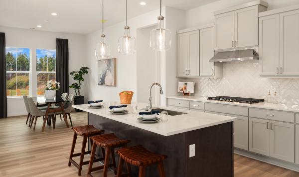 Kitchen and casual dining area