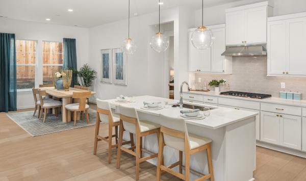 On-trend white kitchen cabinets