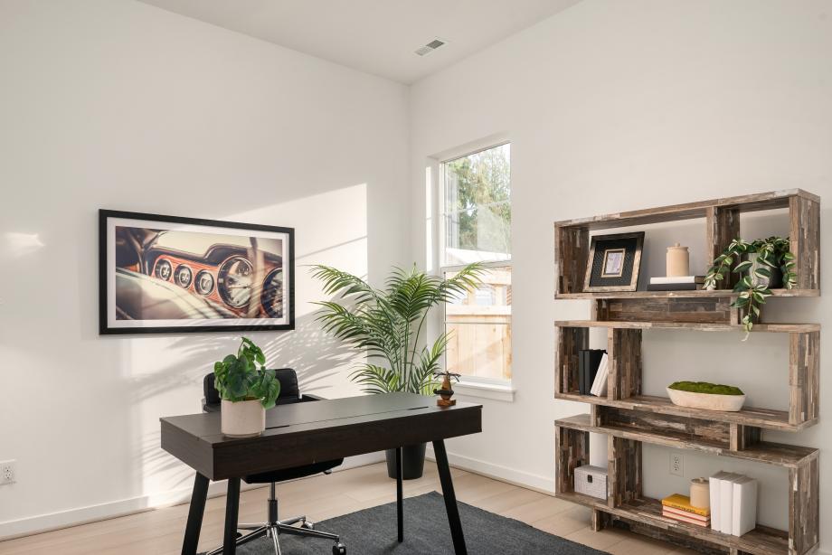 Secondary bedroom is ideal for an office