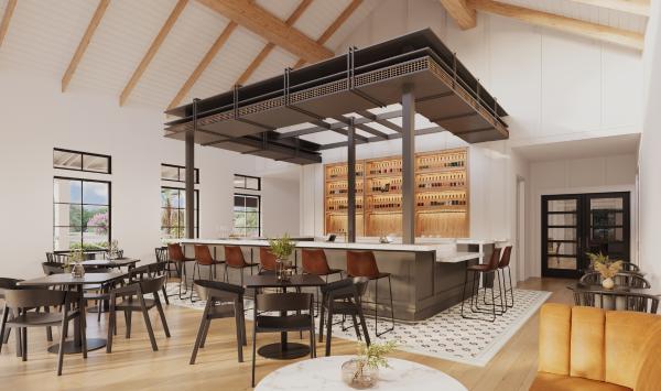 Future clubhouse coming soon with bar and restaurant