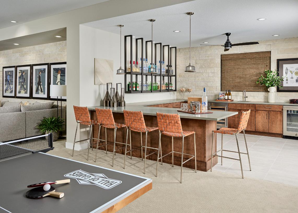 Finished basements maximize entertaining space