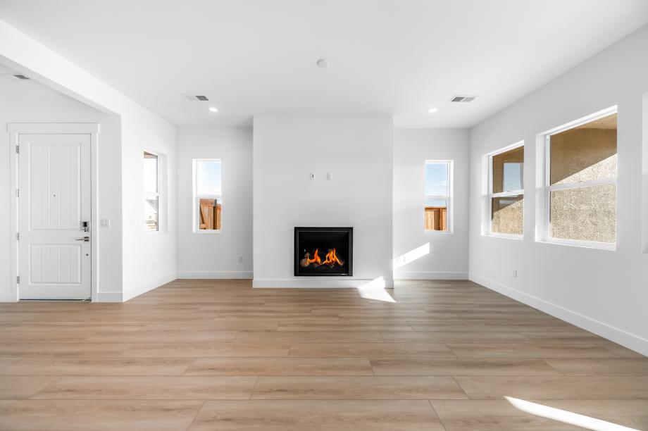 Beautiful cozy fireplace in the great room