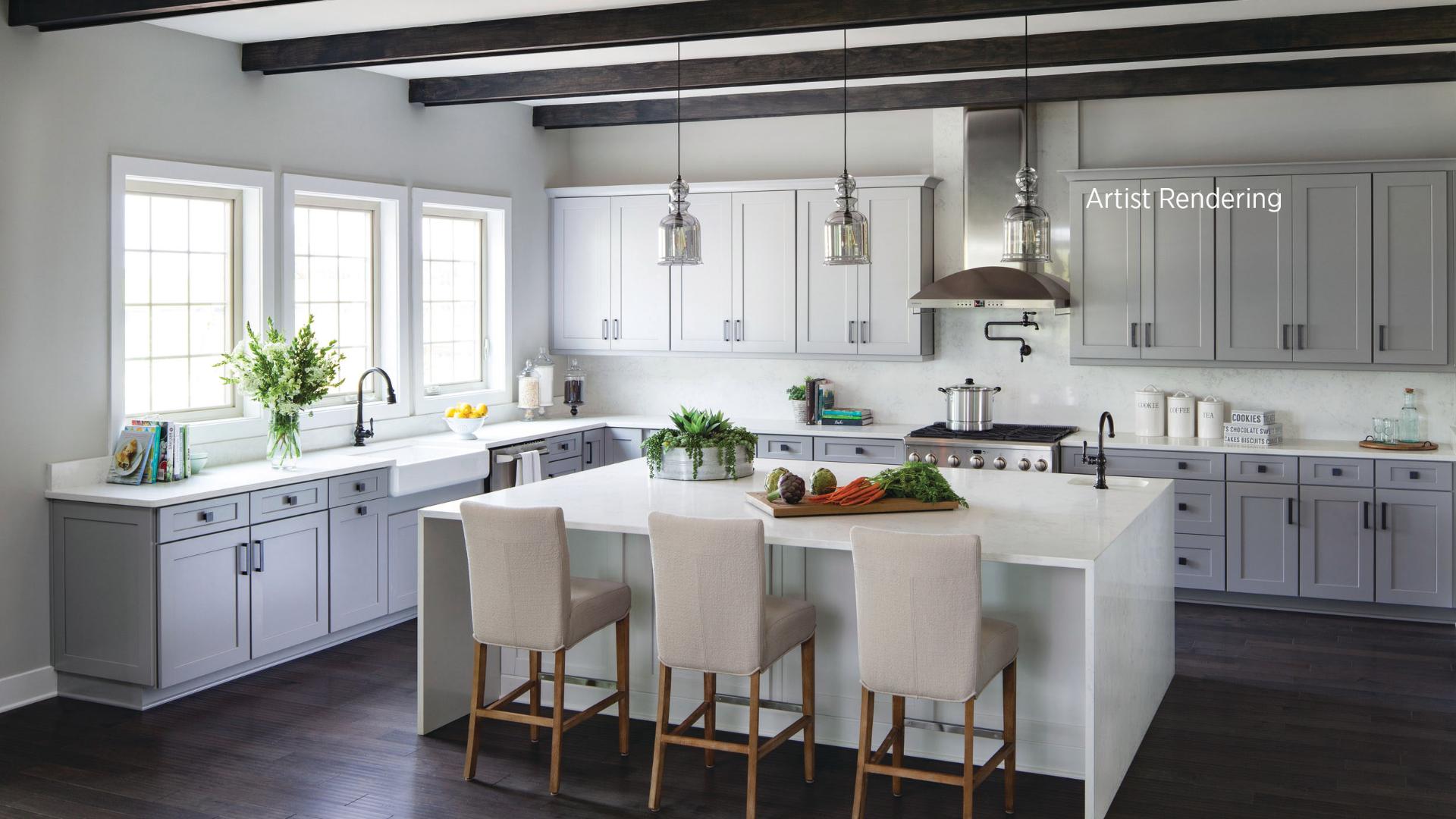 Kitchens with large center islands perfect for entertaining