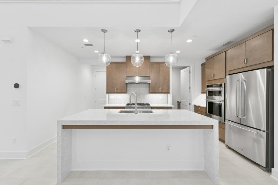 Well-equipped kitchen with beautiful cabinets and ample countertop space