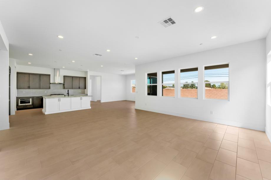 Expansive great room with abundant windows