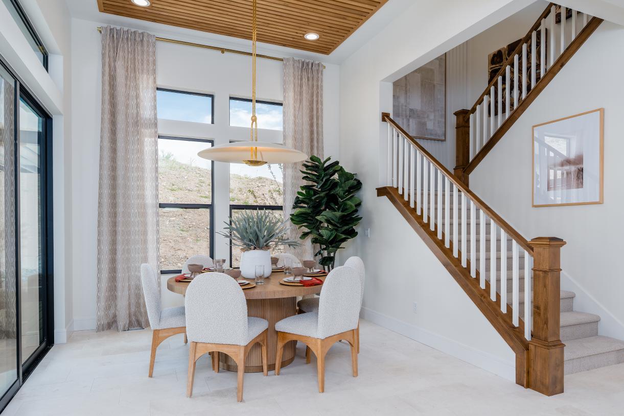 Dining rooms with large windows, perfect for entertaining