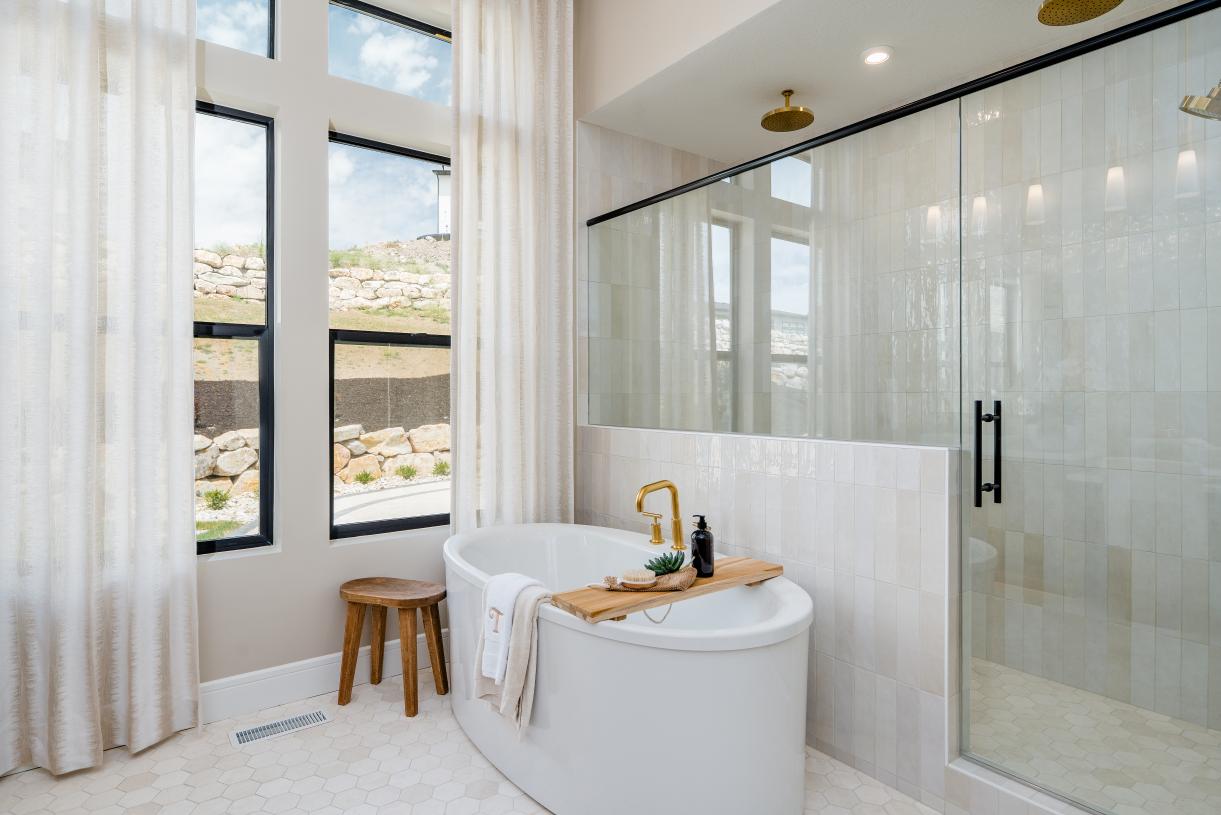 Spa-like primary bathrooms