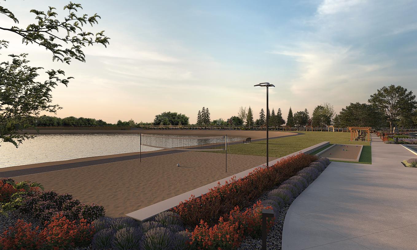 Volleyball courts along Wildflower Lake