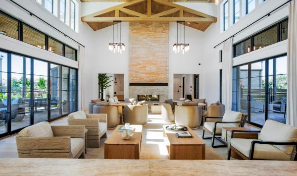 Great room with fireplace