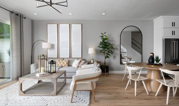 Spacious open-concept great room is perfect for entertaining