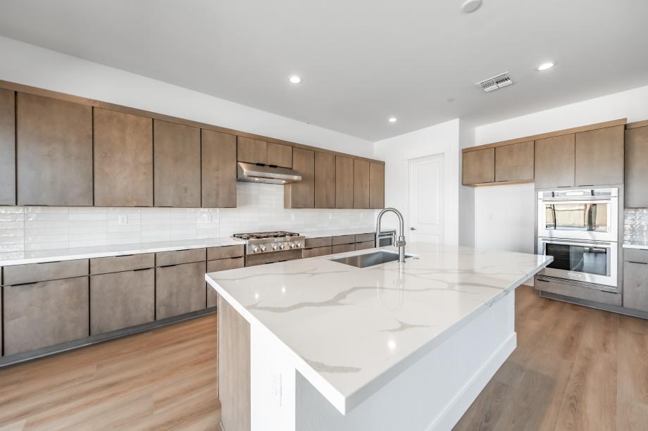 Well-equipped kitchen with beautiful cabinets and ample countertop space
