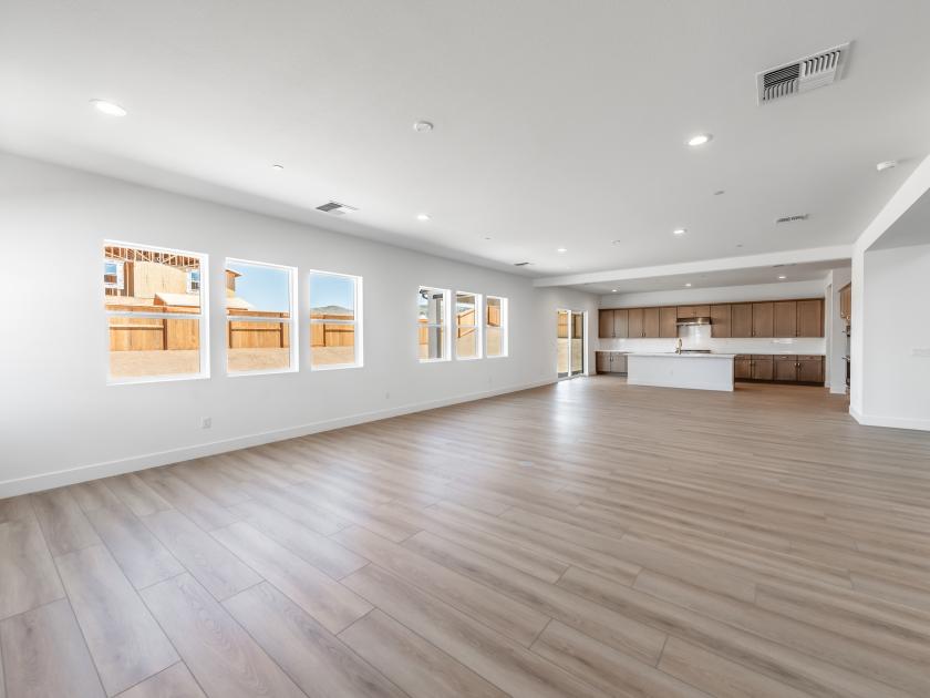 Spacious great room with ample natural light