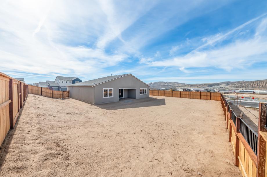 Spacious backyard with endless possibilities