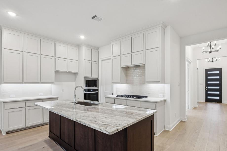 Well-designed kitchen equipped with large center island