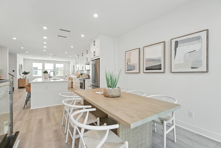 Spacious dining area