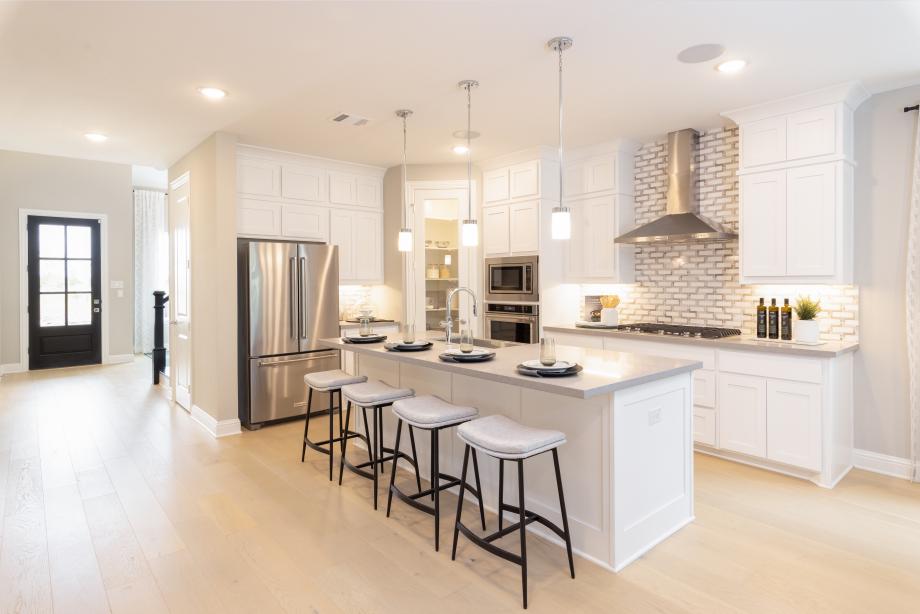 Well-designed kitchen equipped with large center island