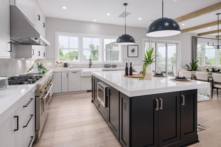 Well-appointed gourmet kitchen with large center island