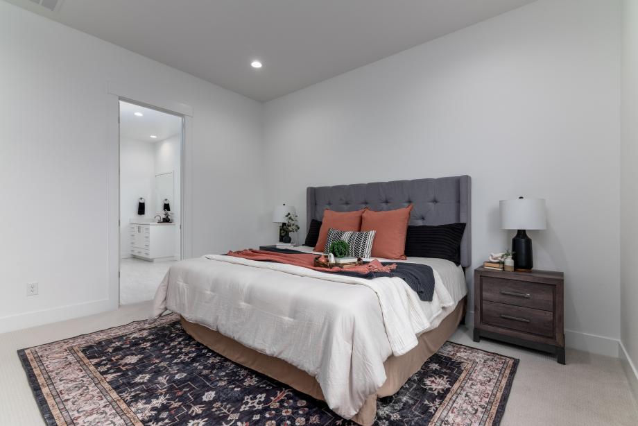 Warm and cozy primary bedroom