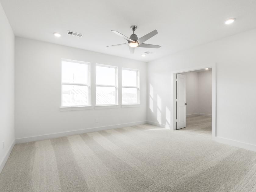 Media room with privacy doors