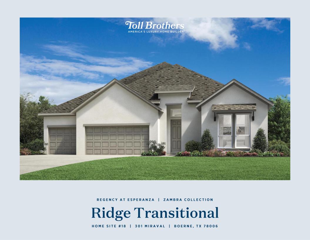 Ridge Transitional Quick Move-In Home at 301 Miraval in Regency at
