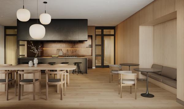 Showcase your culinary skills by hosting an evening with friends in the thoughtfully designed demonstration kitchen