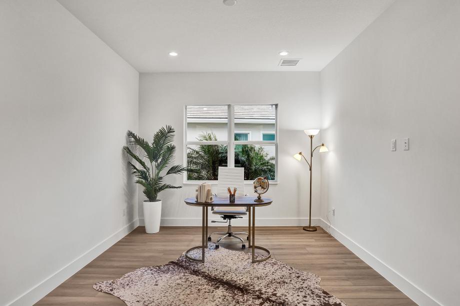 Private home office designed for productivity in a polished setting