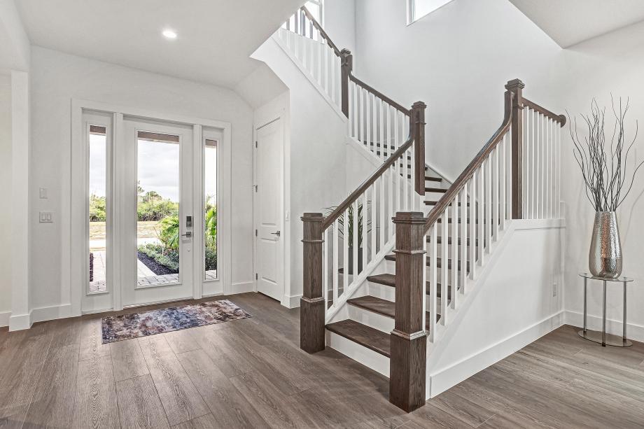 Welcoming foyer that introduces the home’s elevated style