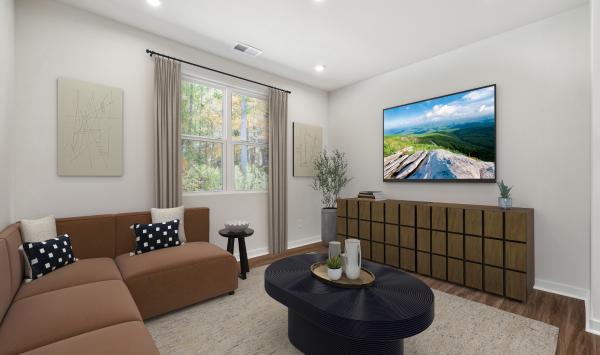 Cozy great room with ample natural light