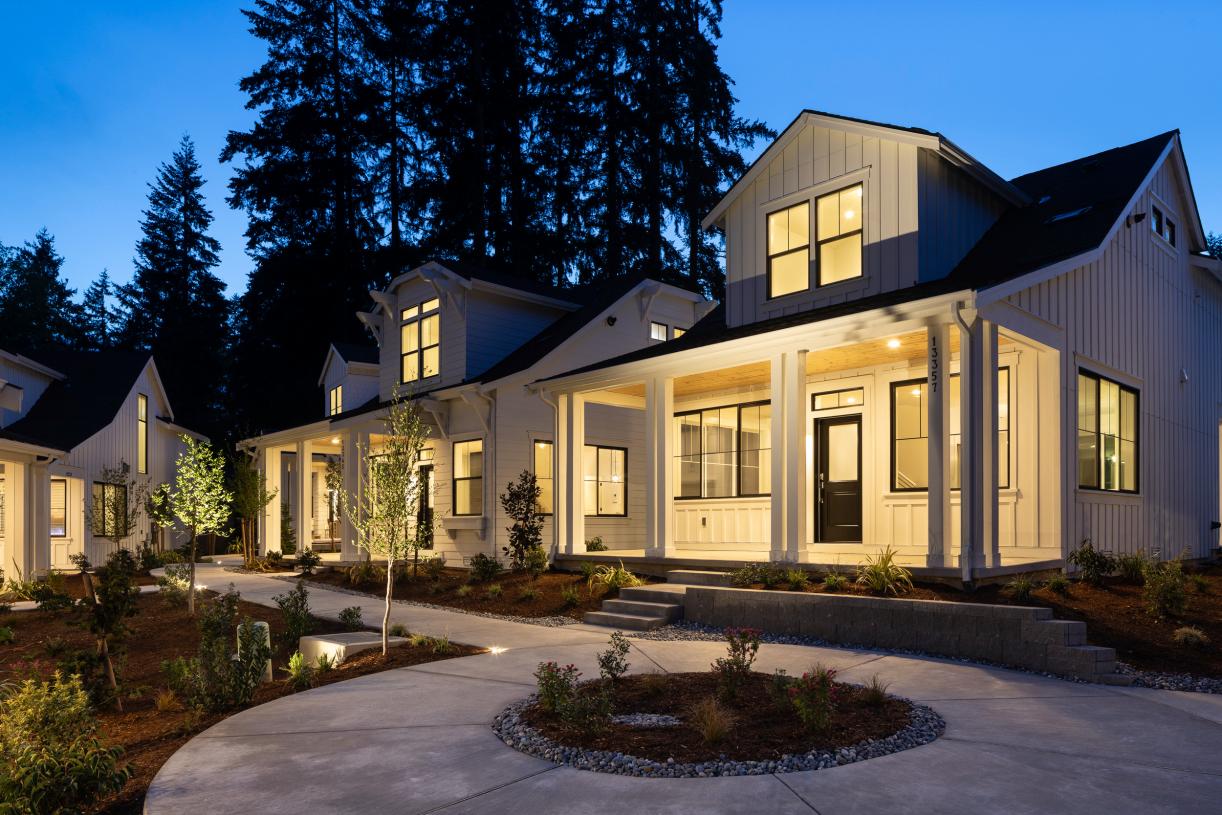 The Daisy home design shown with farmhouse architecture