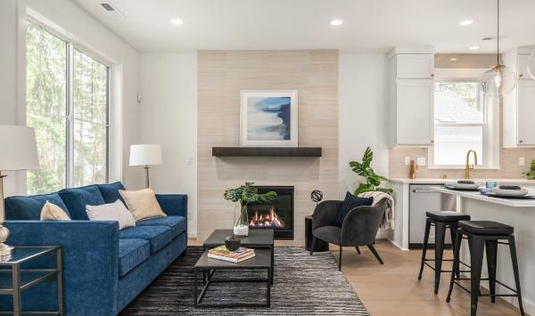 Great room and kitchen