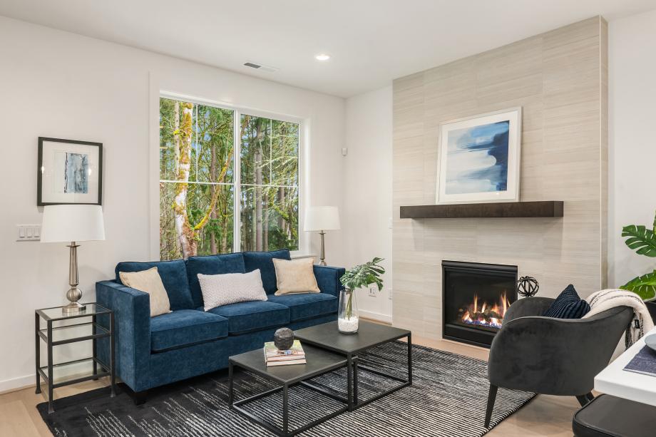 Great room with a cozy gas fireplace