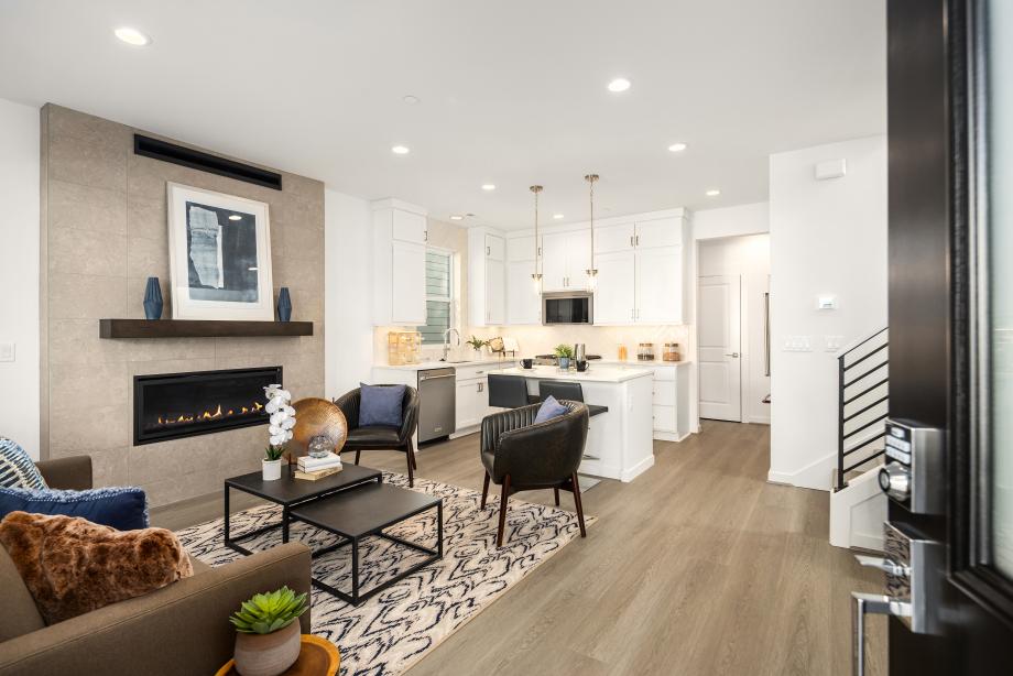 Great room with gas fireplace