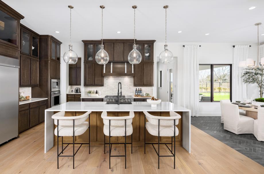 Spacious kitchen with large center island