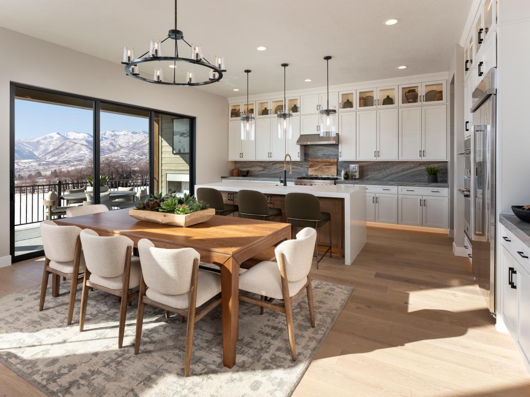 Dining rooms with views of the luxury outdoor living space