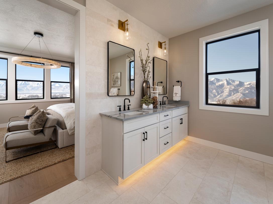 Spa-like primary bathrooms with freestanding tub